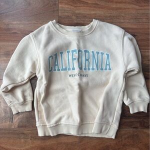 Zara Beige Graphic Sweatshirt